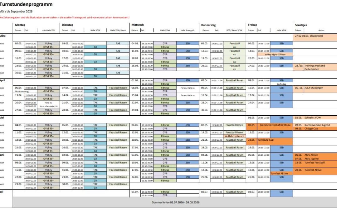 TSP März 26 – September 26